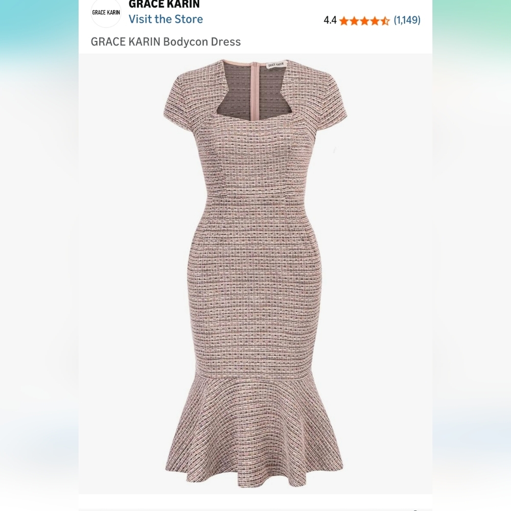 Womens Business Casual Formal Bodycon Dress